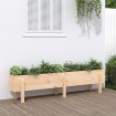 Arriate elevado de jardín madera maciza de pino 160x30x38 cm