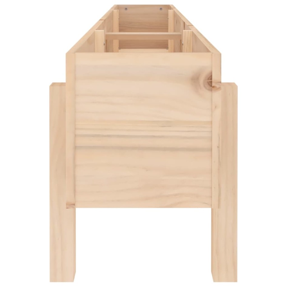Arriate elevado de jardín madera maciza de pino 160x30x38