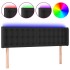 Cabecero con LED cuero sintético negro 147x16x78/88