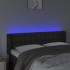 Cabecero con LED cuero sintético negro 147x16x78/88
