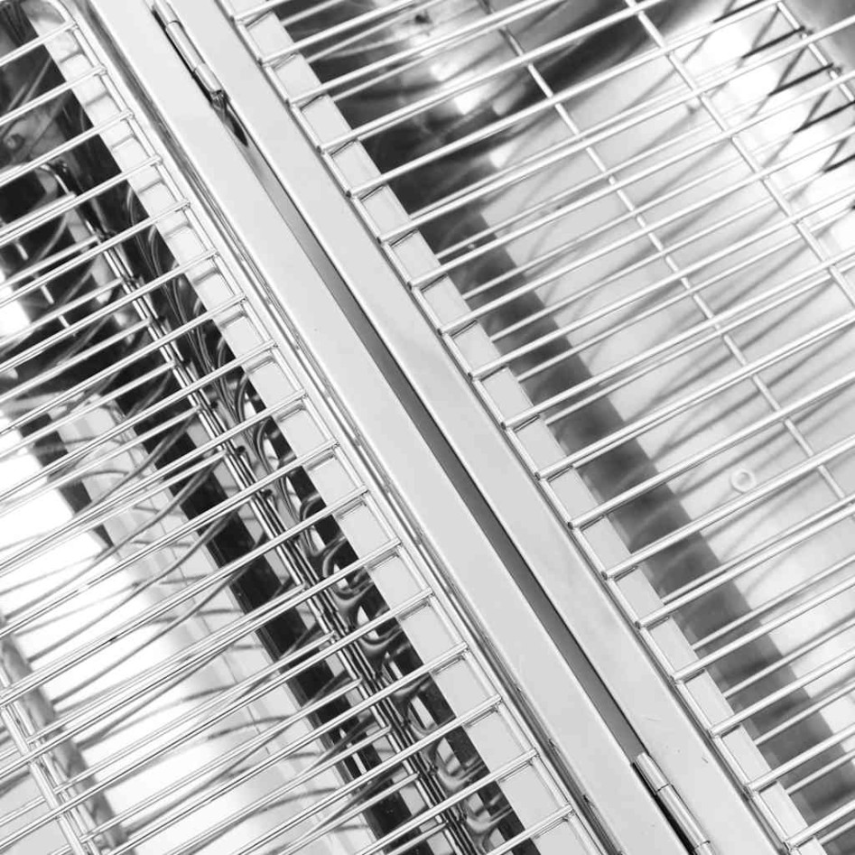 Barbacoa de carbón de sobremesa acero inoxidable doble