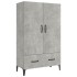 Aparador de madera contrachapada gris hormigón 70x31x115