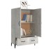 Aparador de madera contrachapada gris hormigón 70x31x115