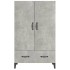 Aparador de madera contrachapada gris hormigón 70x31x115