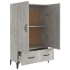 Aparador de madera contrachapada gris hormigón 70x31x115