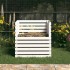 Compostador de madera maciza de pino blanco 80x80x78