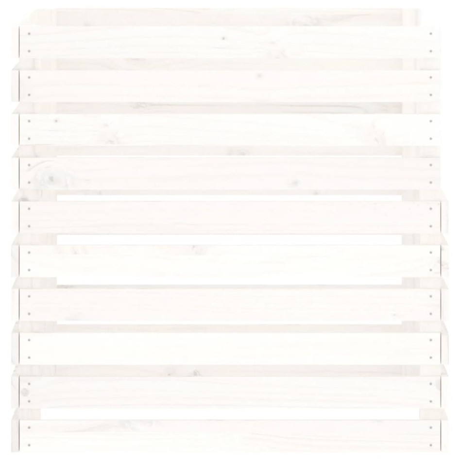 Compostador de madera maciza de pino blanco 80x80x78
