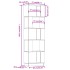 Estantería/divisor de espacios madera pino gris 51x25x163,5