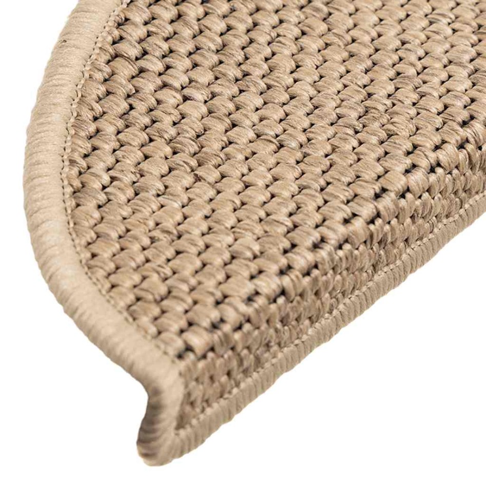 Alfombrilla autoadhesiva escalera sisal 15 uds arena 56x17x3