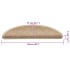 Alfombrilla autoadhesiva escalera sisal 15 uds arena 56x17x3