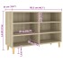 Aparador de madera contrachapada roble Sonoma 103,5x35x70