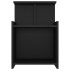 Mesitas de noche 2 uds madera contrachapada negro 40x35x60