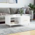 Mesa de centro madera contrachapada blanco brillo 90x50x40