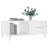 Mesa de centro madera contrachapada blanco brillo 90x50x40