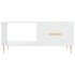Mesa de centro madera contrachapada blanco brillo 90x50x40