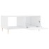 Mesa de centro madera contrachapada blanco brillo 90x50x40