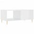 Mesa de centro madera contrachapada blanco brillo 90x50x40