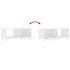 Mesa de centro madera contrachapada blanco brillo 90x50x40
