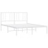 Estructura cama sin colchón con cabecero metal blanco