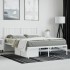 Estructura cama sin colchón con cabecero metal blanco