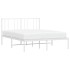 Estructura cama sin colchón con cabecero metal blanco