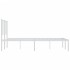 Estructura cama sin colchón con cabecero metal blanco