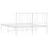 Estructura cama sin colchón con cabecero metal blanco