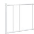 Estructura cama sin colchón con cabecero metal blanco