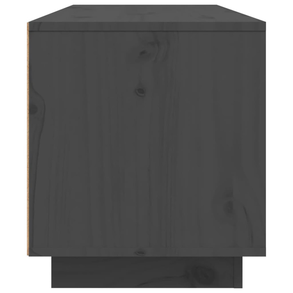 Mueble de TV madera maciza de pino gris 80x35x40,5