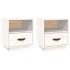 Mesitas de noche 2 uds madera maciza pino blanco 40x34x45