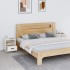 Mesitas de noche 2 uds madera maciza pino blanco 40x34x45