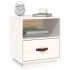 Mesitas de noche 2 uds madera maciza pino blanco 40x34x45