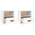 Mesitas de noche 2 uds madera maciza pino blanco 40x34x45