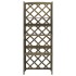 Enrejado con estantes madera maciza de abeto gris 55x30x140