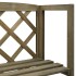 Enrejado con estantes madera maciza de abeto gris 55x30x140