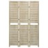 Biombo de 3 paneles de madera maciza de paulownia 105x165