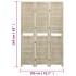 Biombo de 3 paneles de madera maciza de paulownia 105x165