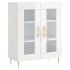 Aparador de madera contrachapada blanco brillante 69,5x34x90