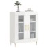 Aparador de madera contrachapada blanco brillante 69,5x34x90