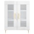 Aparador de madera contrachapada blanco brillante 69,5x34x90