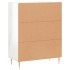Aparador de madera contrachapada blanco brillante 69,5x34x90