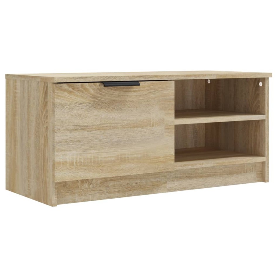 Mueble de TV madera contrachapada roble Sonoma 80x35x36,5