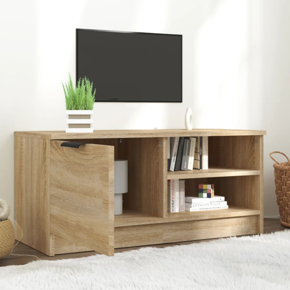 Mueble de TV madera contrachapada roble Sonoma 80x35x36,5