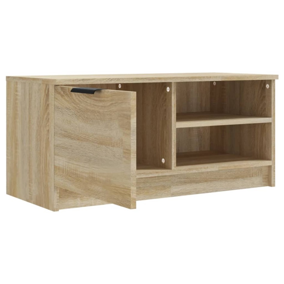 Mueble de TV madera contrachapada roble Sonoma 80x35x36,5