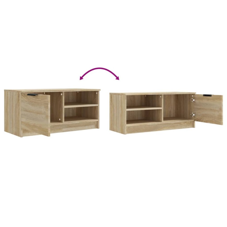 Mueble de TV madera contrachapada roble Sonoma 80x35x36,5