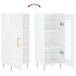 Aparador de madera contrachapada blanco brillante 34,5x34x90