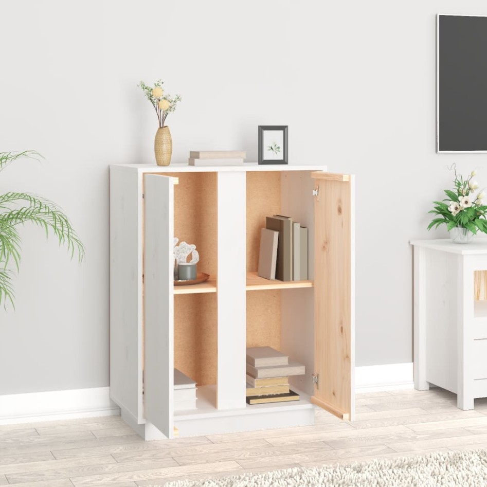 Aparador de madera maciza de pino blanco 60x35x80