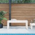 Banco de jardín madera maciza de pino blanco 110x38x45