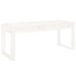 Banco de jardín madera maciza de pino blanco 110x38x45
