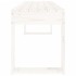 Banco de jardín madera maciza de pino blanco 110x38x45